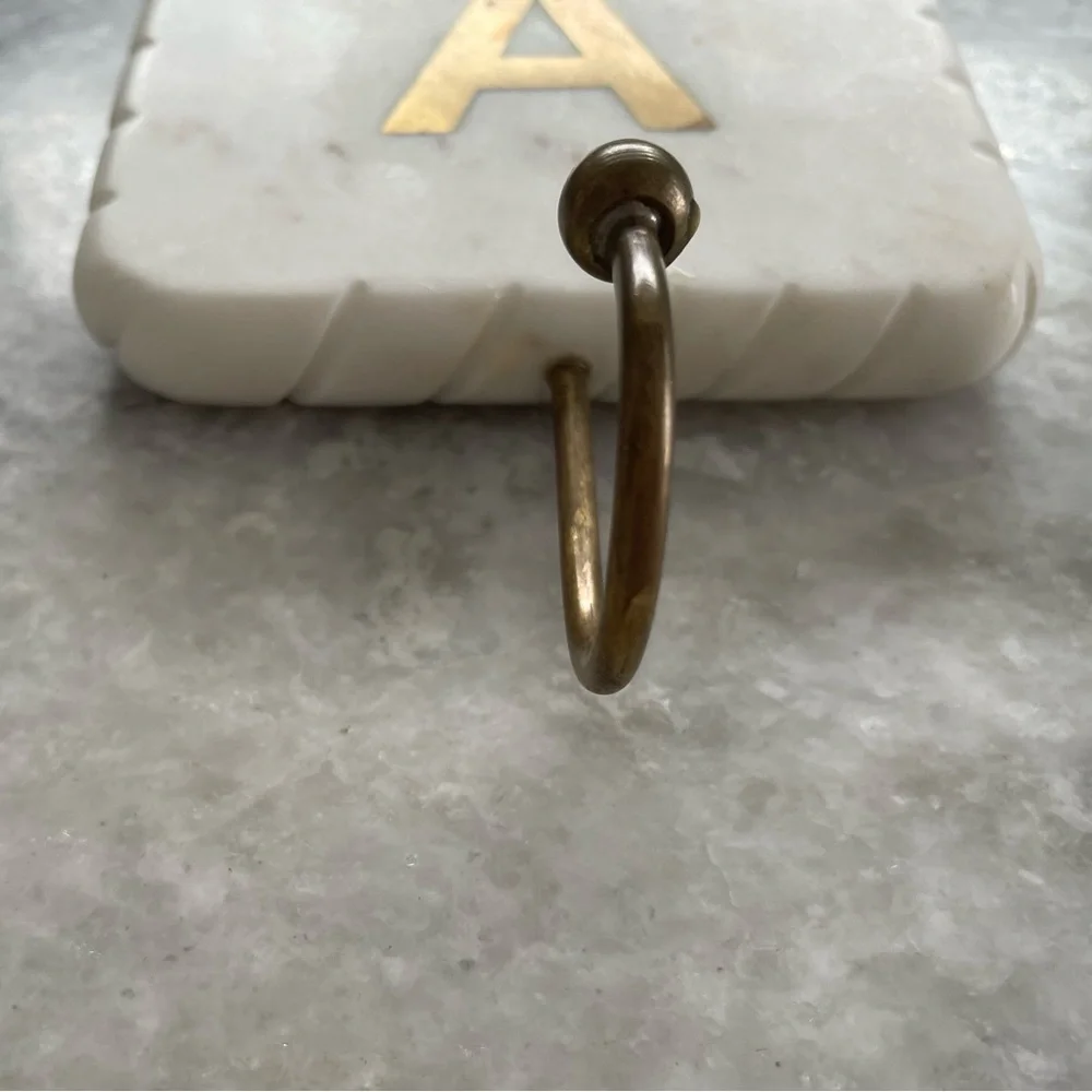 Marble & Brass “A” Wall Hook